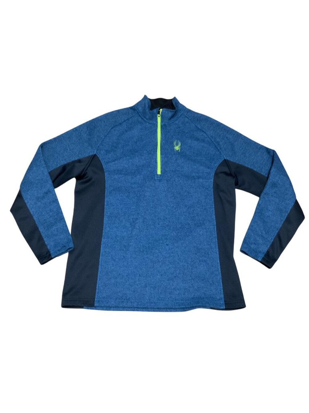 Spyder 1/4 Zip Jacket XL Blue Long Sleeve Outbound Mid Weight Pullover For Men
